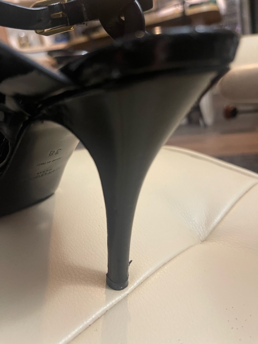 Saint Laurent Tribute T-Strap Platform Sandal 38 or8 excellent condition - Picture 9 of 16